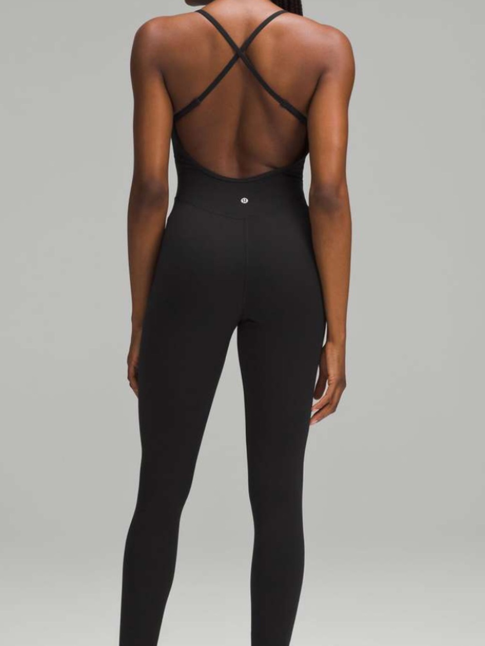 NWT Lululemon athletica Black Cross-Back Stretch Jumpsuit Size 14